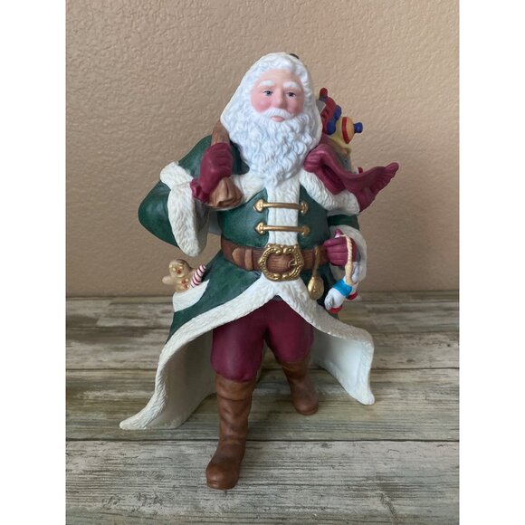Lenox Other - Lenox Victorian Santa Figurine 1993 Fine Porcelain Christmas Decoration Green Co